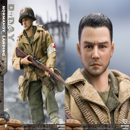 Crazy Figure LW015 크레이지 피규어 WWII 노르망디 상륙작전 미군 의무병 1/12 밀리터리 피규어