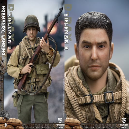 Crazy Figure LW017 크레이지 피규어 WWII 노르망디 상륙작전 미군 소총수 1/12 밀리터리 피규어