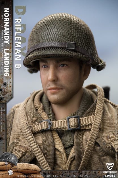 Crazy Figure LW017 크레이지 피규어 WWII 노르망디 상륙작전 미군 소총수 1/12 밀리터리 피규어
