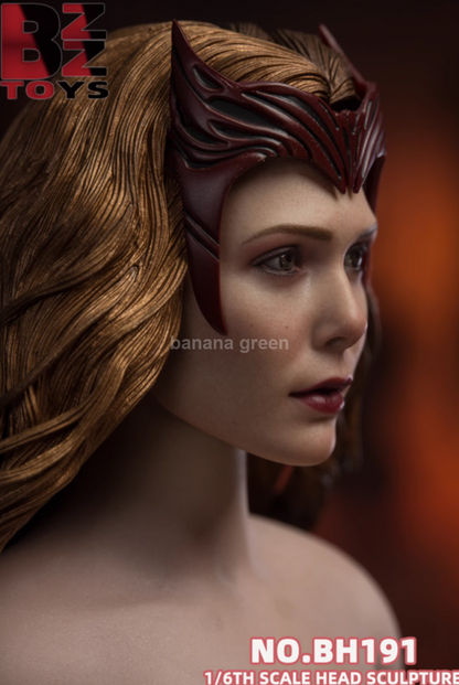 BZZ TOYS BH191 스칼렛위치 4.0 엘리자베스 올슨 커스텀 1/6 피규어 헤드