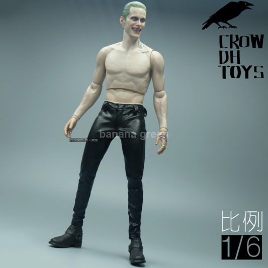 CROWTOYS 1/6 스키니 가죽 패턴 남성 피규어 의상
