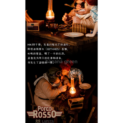 붉은돼지(Laputa STUDIO) BGM 포르코 로소 피오 피콜로 한정판 레진 피규어