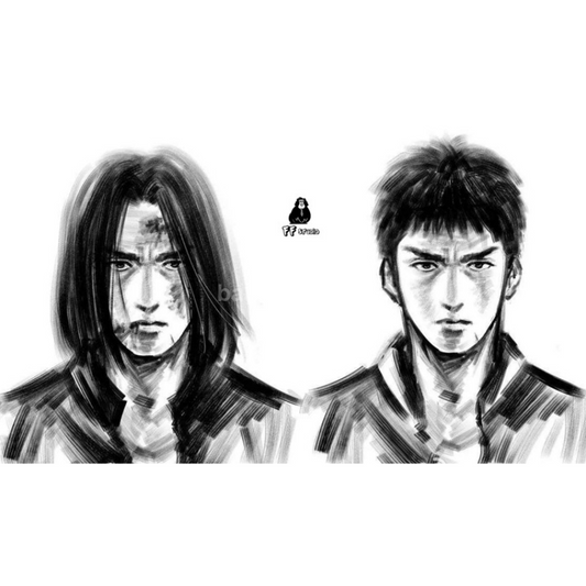 슬램덩크(FeiFei FF STUDIO)-북산 슈팅가드 불꽃남자 정대만 미츠이 히사시 GK 레진 피규어