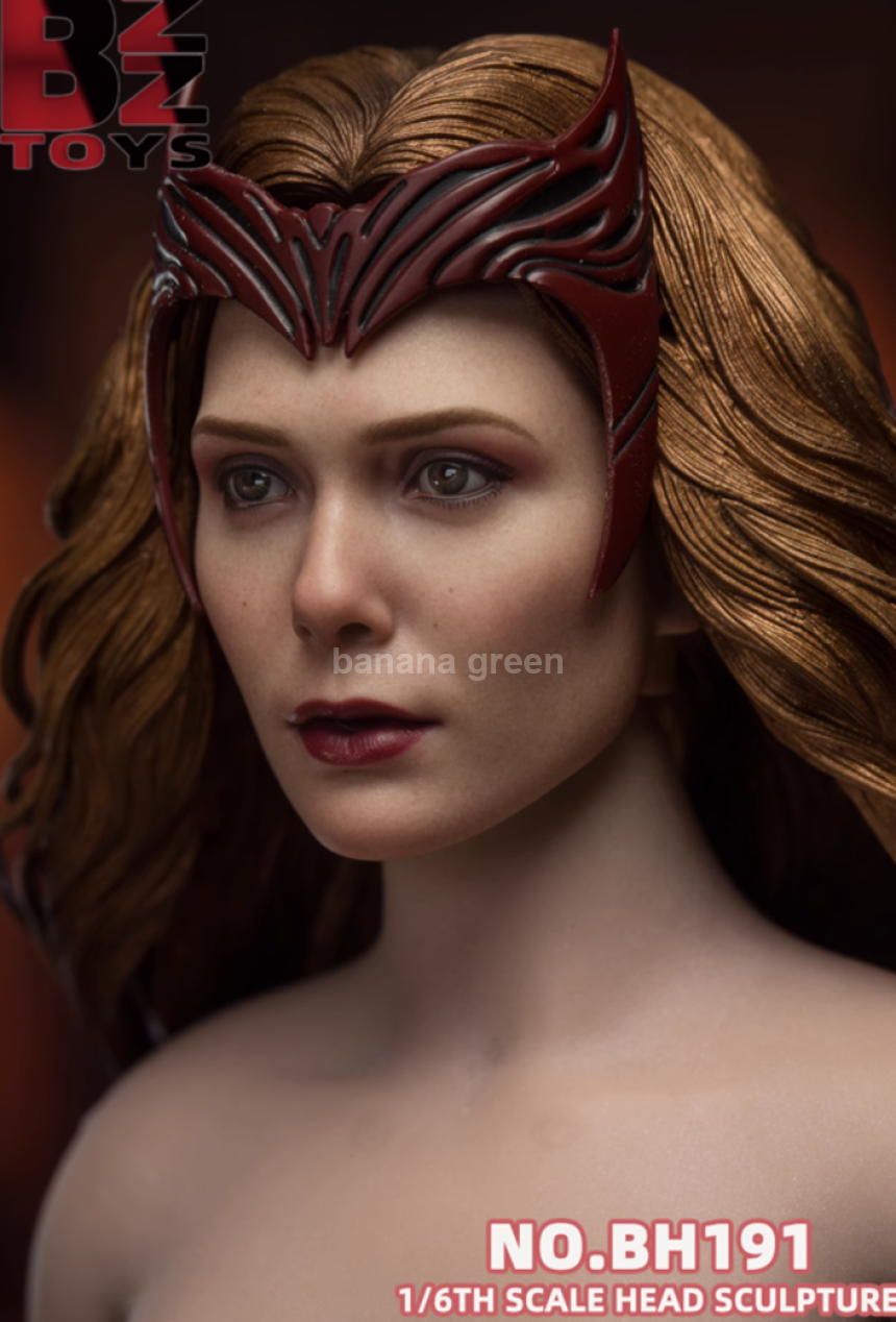 BZZ TOYS BH191 스칼렛위치 4.0 엘리자베스 올슨 커스텀 1/6 피규어 헤드