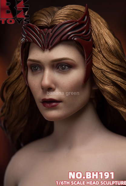 BZZ TOYS BH191 스칼렛위치 4.0 엘리자베스 올슨 커스텀 1/6 피규어 헤드