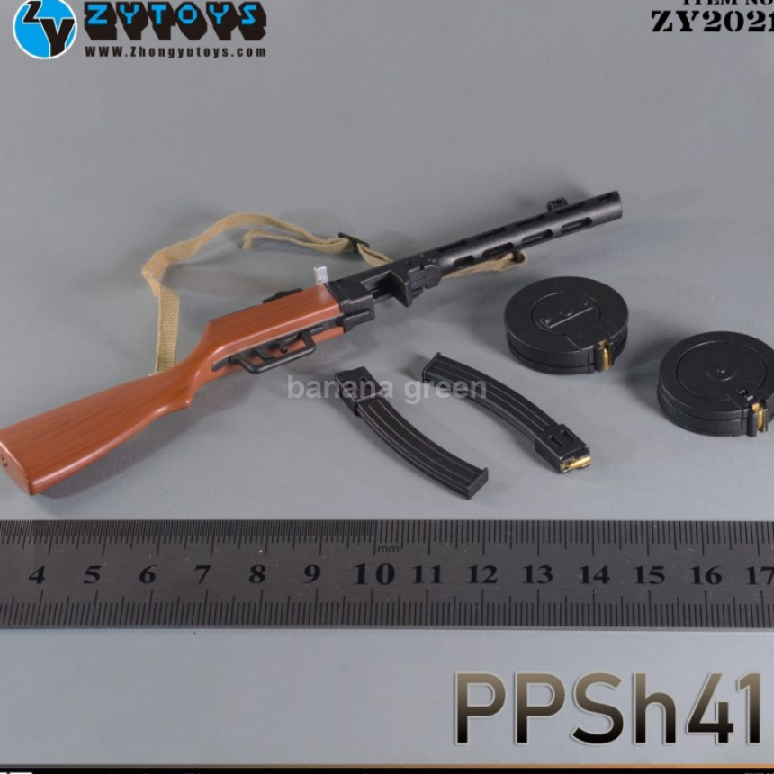 ZYTOYS ZY2021 PPSh41 기관단총 밀리터리 1/6 피규어 무기 루즈