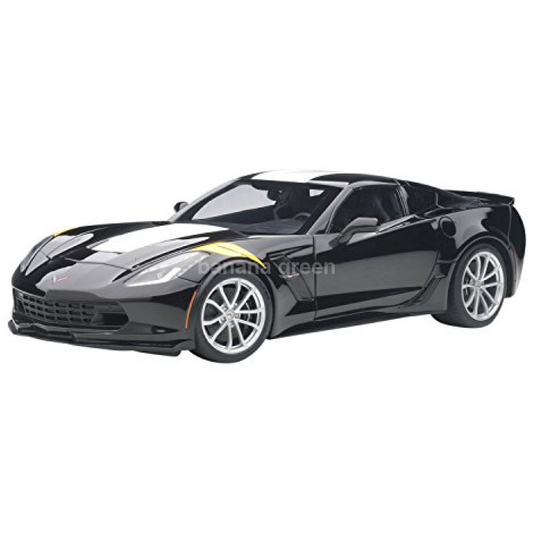 AUTOart 오토아트 1/18 쉐보레 콜벳 C7 그란스포츠 블랙/화이트 스트라이프 옐로우