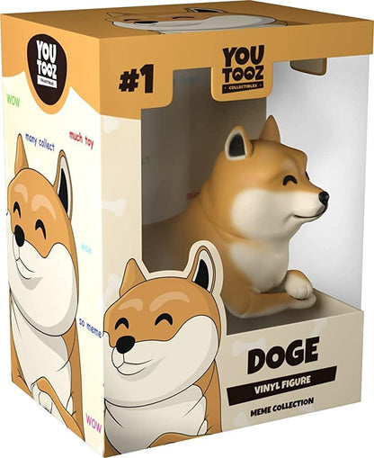 Doge 비닐 피규어 8.9cm(3.5 인치) 귀여운 시바 인터넷 밈 피규어