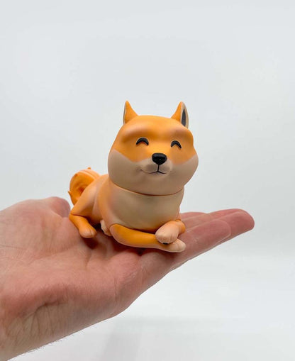 Doge 비닐 피규어 8.9cm(3.5 인치) 귀여운 시바 인터넷 밈 피규어