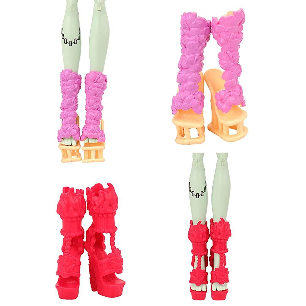 BARWA 10 쌍 인형 신발 액세서리 몬스터 하이 패션 하이힐 샌들 부츠 팩