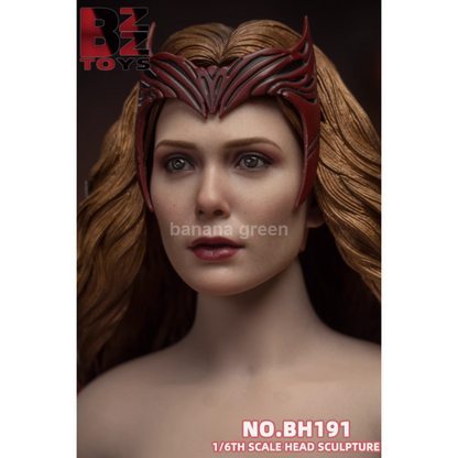 BZZ TOYS BH191 완다비전 스칼렛위치 엘리자베스 올슨 피규어 헤드 루즈 1/6