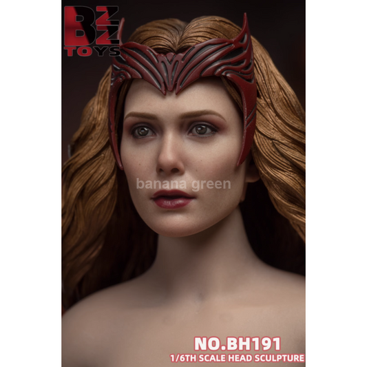 BZZ TOYS BH191 완다비전 스칼렛위치 엘리자베스 올슨 피규어 헤드 루즈 1/6