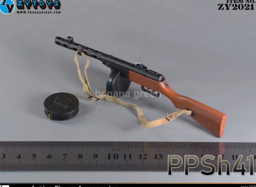 ZYTOYS ZY2021 PPSh41 기관단총 밀리터리 1/6 피규어 무기 루즈