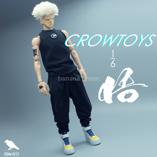CROWTOYS 배기 팬츠 군인 남성 힙합 캐쥬얼 디자인 피규어 루즈 커스텀 의상 1/6 12인치