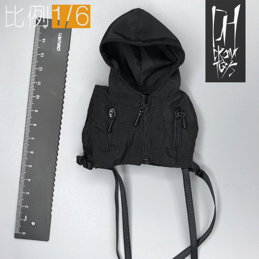 CROW TOYS 크롭 집업 조끼 베스트 1/6 피규어 의상