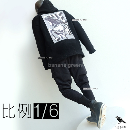 CROWTOYS 힙합 후드티 남성 캐쥬얼 피규어 루즈 커스텀 의상 1/6 12인치