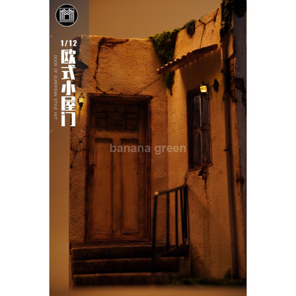 MMMTOYS M2212 피규어 유럽 스타일 오두막 디오라마 1/12