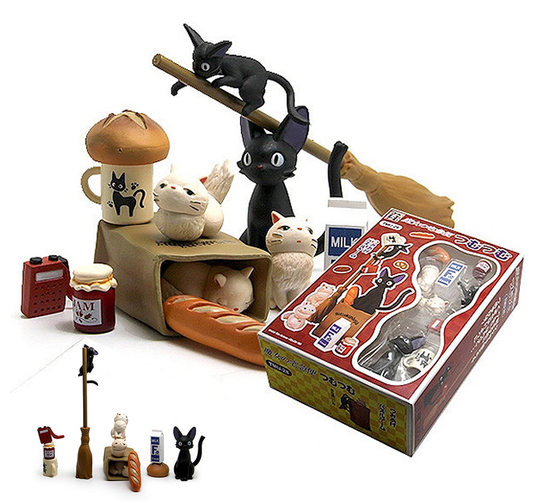 마녀 배달부 키키 고양이 지지 세트 피규어