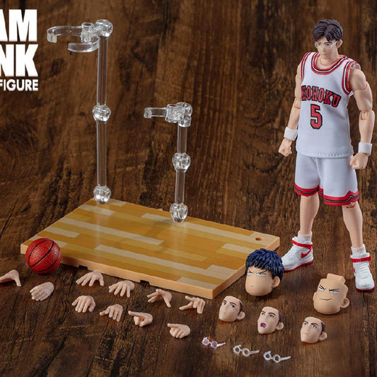 DASIN 모델 GT 슬램덩크 안경 선배 권준호 1/10 액션 피규어 화이트 유니폼 버전