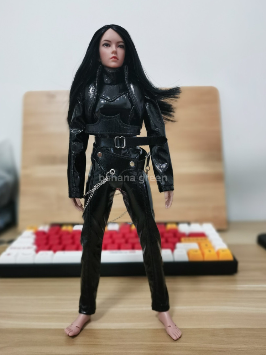 돌스피규어 1/6 여성 가죽수트 피규어 의상세트 DOLLSFIGURE CC61D