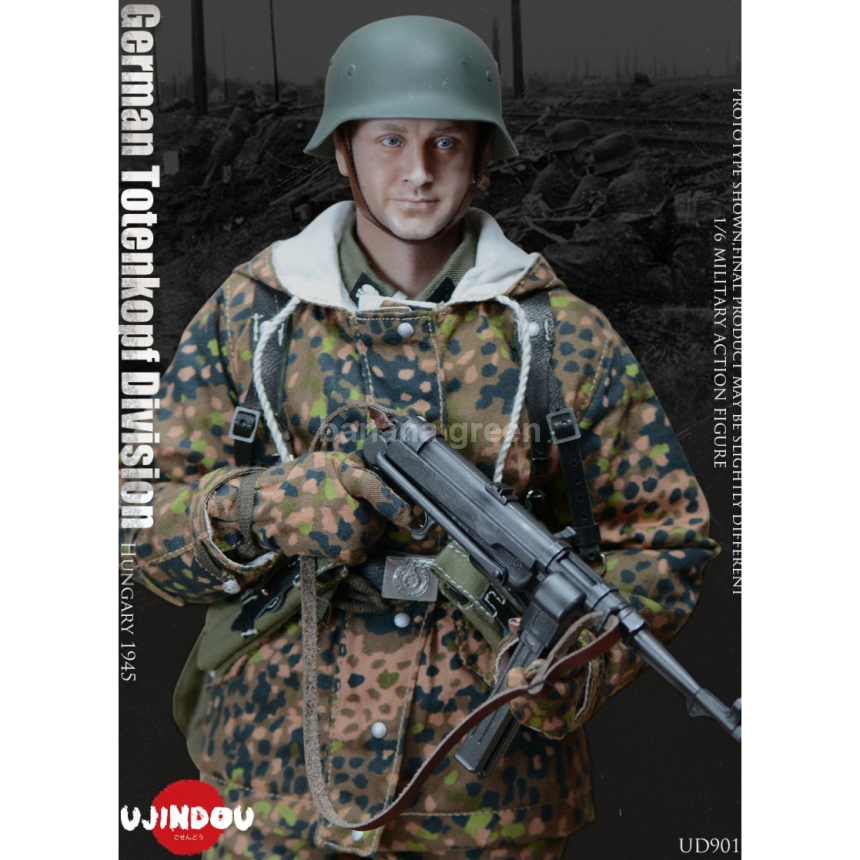 UJINDOU UD9011 WWII 독일군 1/6 Totenkopf 데스마스크 헝가리 1945