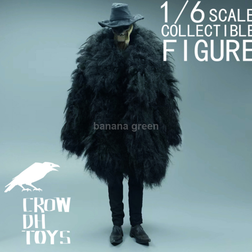 Crow Toys 크로우 1/6 갱스터 블랙 모피 퍼 코트