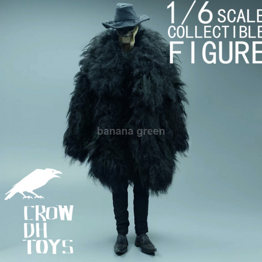 Crow Toys 크로우 1/6 갱스터 블랙 모피 퍼 코트
