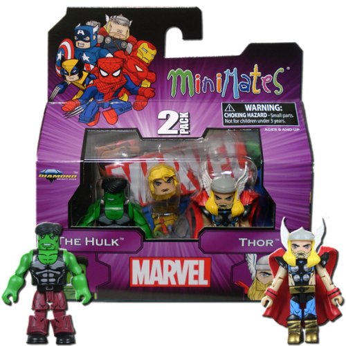 마블 MiniMates Series 44 미니 피규어 2Pack 헐크 토르