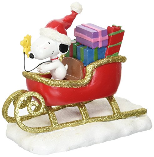 Department 56 피너츠 스누피 Snoopy Sleigh 피규어